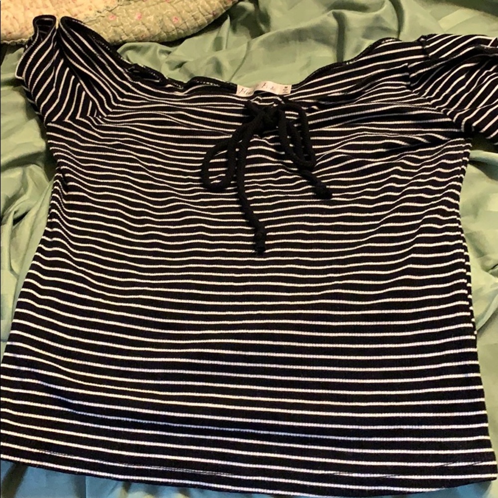 Heart&Hips Striped Crop Top - Picture 1 of 4